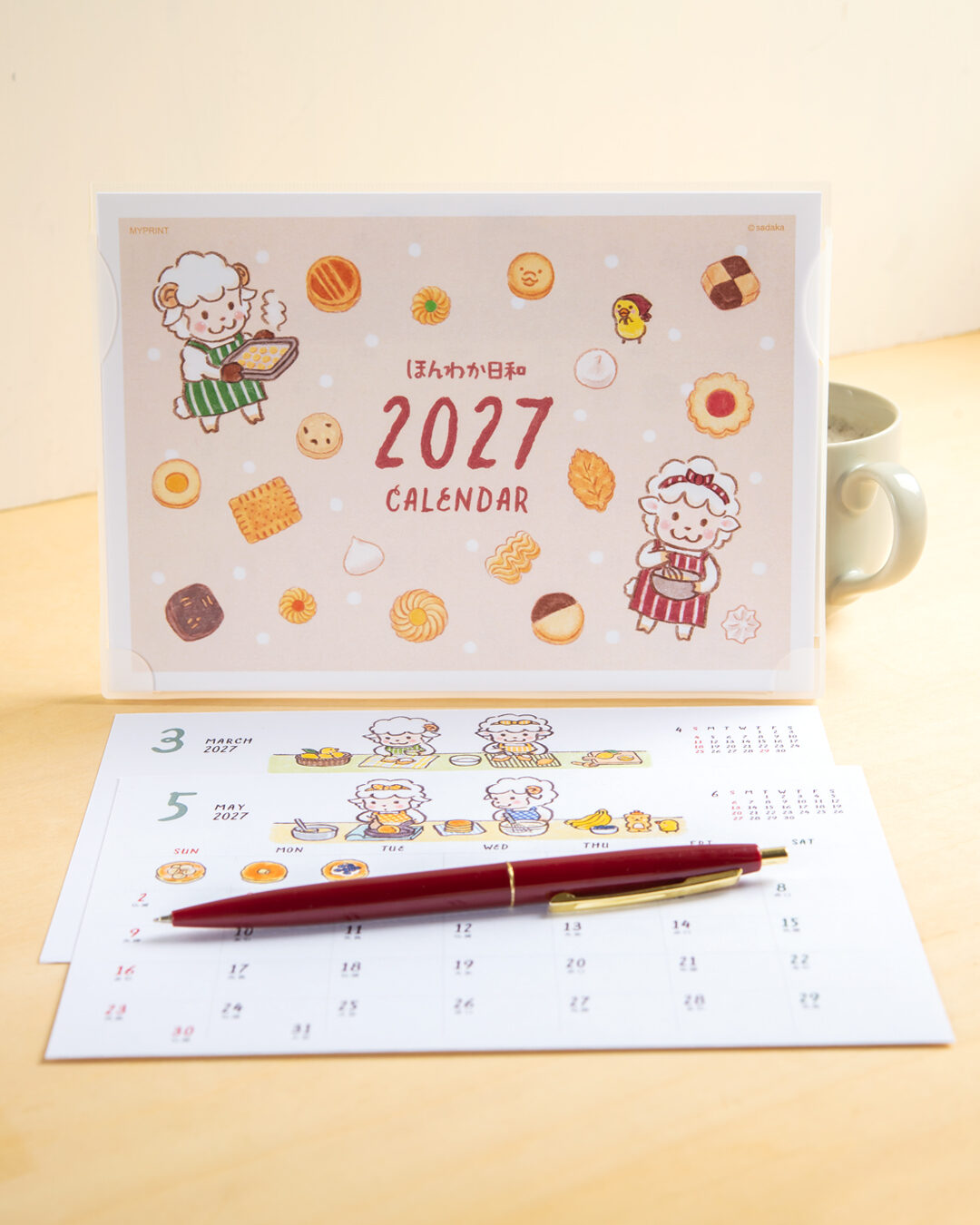 2027年卓上カレンダー ほんわか日和【ひつじ】